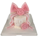 Bow-inspired fresh cream cake