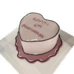 Heart-Shaped Anniversary Fresh Cream Cake