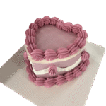 Vintage Heart Fresh Cream Cake