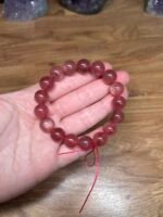 🍓 12mm Natural Strawberry Quartz Bracelet 🍓