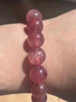 🍓 12mm Natural Strawberry Quartz Bracelet 🍓 - Image 2