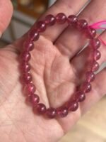 🍓 8mm Natural Strawberry Quartz Bracelet 🍓 - Image 2
