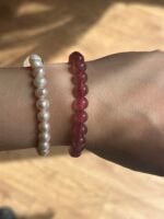 🍓 8mm Natural Strawberry Quartz Bracelet 🍓 - Image 3