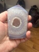 Lavender Druzy Eye Agate Tower – 232g