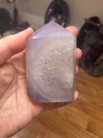 Lavender Druzy Eye Agate Tower – 232g - Image 2