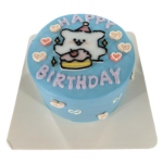 Cute Puppy Birthday Fresh Cream Cake