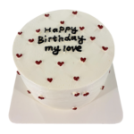 Minimal Heart Fresh Cream Cake